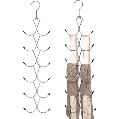 Kindfiber OÜ-Lot de 2 porte-foulards à 24 compartiments, avec un porte-sac à main et un organiseur de foulards à 360° pour le dressing. (1/5)