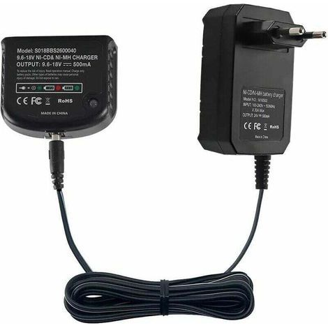 Chargeur de Rechange Compatible avec Black & Decker 9,6 V 12 V 14,4 V 18 V Nicad Nimh Batterie HPB18-OPE HPB18 HPB14 HPB12 HPB96 244760-00 A1718 FSB18 (1/4)
