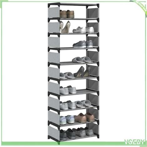 Étagère à chaussures - FAFEISY - 4100624 - 10 niveaux - Tissu non tissé respirant - Cadre acier enduit de poudre (1/5)