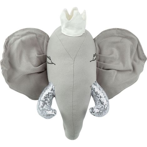 Wanddekoration für Kinder Elefant TANTOR Baumwolle 33 cm Grau