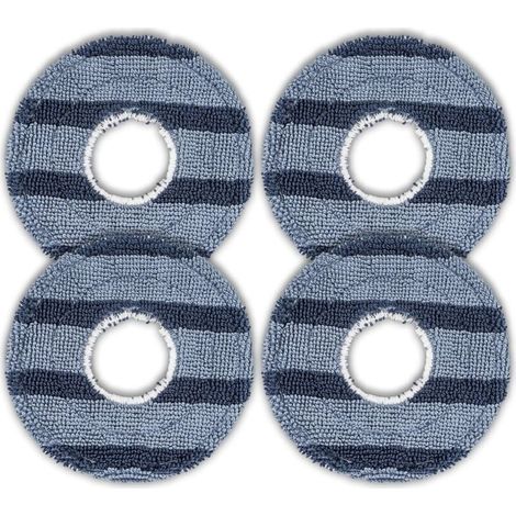 Lot de 4 lingettes nettoyantes C20 Omni compatibles avec l'aspirateur robot Eufy C20 Omni, kit d'accessoires lavables, recharges de lingettes nettoyantes Omni C20, pièces de rechange (1/4)