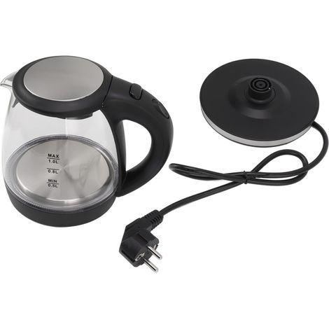 Bouilloire électrique en verre 2000W 1L - Arrêt automatique, lumière bleue, grande capacité - Prise EU 220‑240V (1/5)