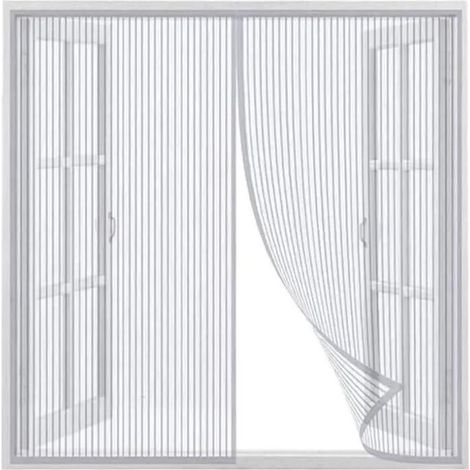 Moustiquaire - Magnétique - 120x120cm - Maille Ultra Fine - Fermeture Automatique - Blanc