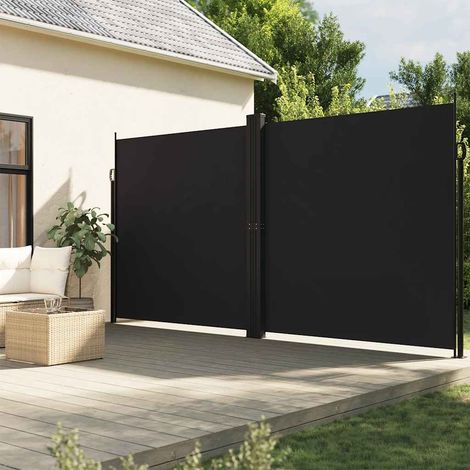 Seitenmarkise Ausziehbar Schwarz 220x600 cm (1/5)