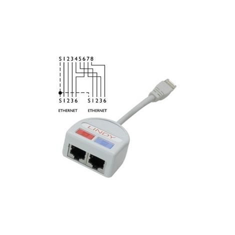 Adaptador UTP LINDY 34002 Gris