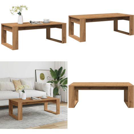 vidaXL Couchtisch Artisan-Eiche 102x50x35 cm Holzwerkstoff (1/5)