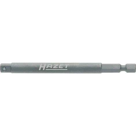 Hazet Schlag-Maschinenschrauber Adapter 1/4 (6,3 mm) Sechskant massiv, 1/4 (6,3 mm) Vierkant massiv, Länge 50 mm (1/2)