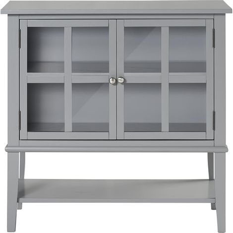Franklin-Armoire avec 2 Portes en MDF Gris