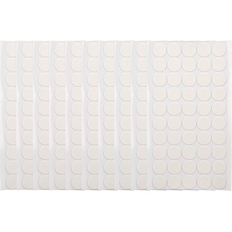 Points adhésifs auto-adhésifs 10 feuilles 20mm 500 pièces, solides, transparents, imperméables, sans marques, double face, Velcro (1/5)