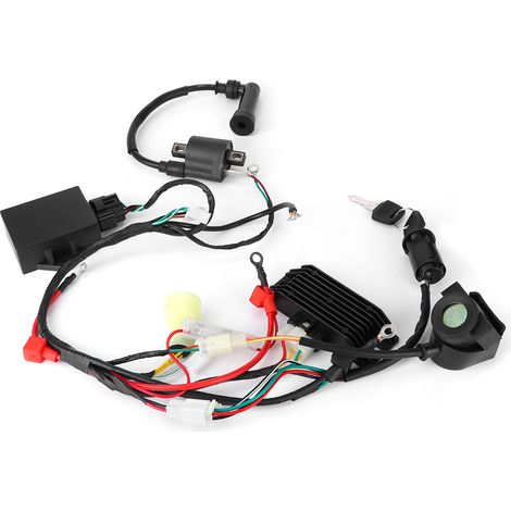 Faisceau de câbles CDI pour moto - Bobine d'allumage, clé, redresseur - Compatible Zongshen 200CC 250CC NC250
