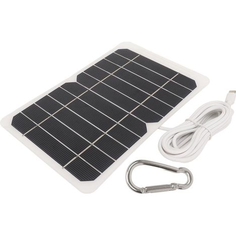 Panneau solaire 5W5V avec sortie de type C de type C Module de cellule portable efficace efficace pour la caméra de sécurité de la sonnette (1/5)