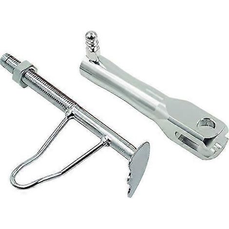 Universeller, einziehbarer Seitenständer für Motorräder, Elektroroller und Roller – Silber (1/5)
