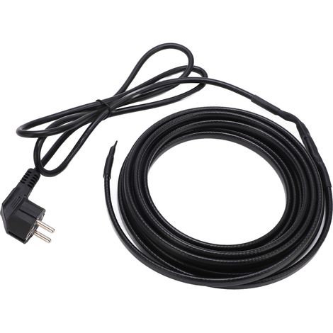 Câble chauffant autorégulant pour tuyaux 5 m, prise EU 220V - Protection antigel hiver (1/5)