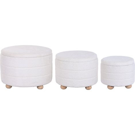 Reposapies Set 3 Poliester 62X62X43 Almacenaje Int (1/5)