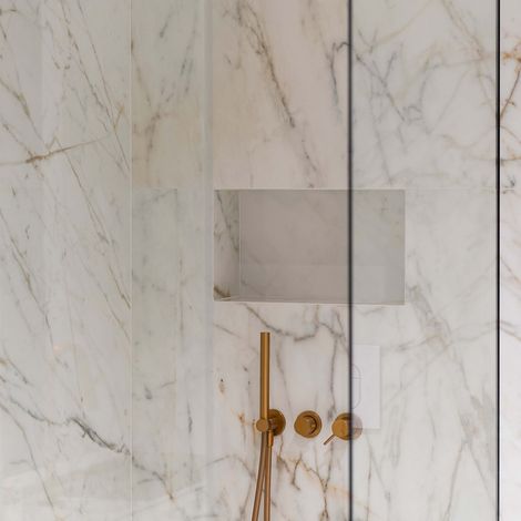 Carrelage Effet Marbre MARBLE CALEGARI Golden White 60x60cm Mat Sol et Murs (1/5)