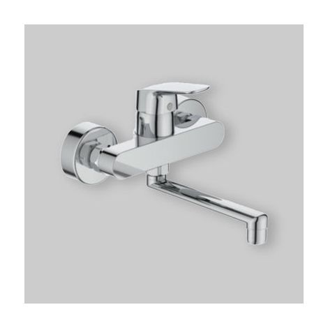 Base Miscelatore rubinetto monocomando lavello a parete cromato B1730AA (1/5)