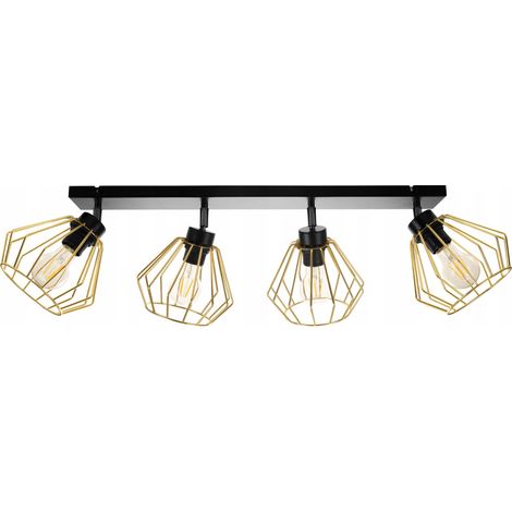 LAMPADA A SOSPENSIONE LAMPADARIO LED DORATO PLAFON