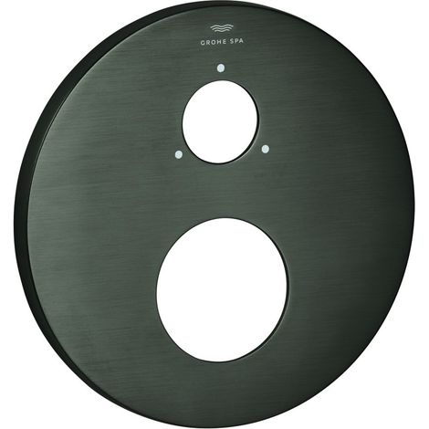 Grohe Rosette rund für Einhandmischer-Fertigmontageset, Hard Graphite gebürstet, 49250AL0 (1/2)