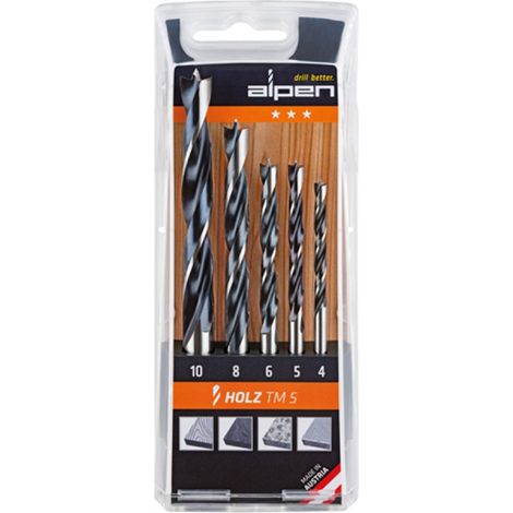 PUNTE SERIE LEGNO HOLZ TM 5 5PZ ALPEN ASTUCCIO PVC