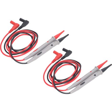 2 Sets Multimeter Test Leads Silicone Testing Probe Needles Electrical Test Wire Kit Universal 1000V 20A