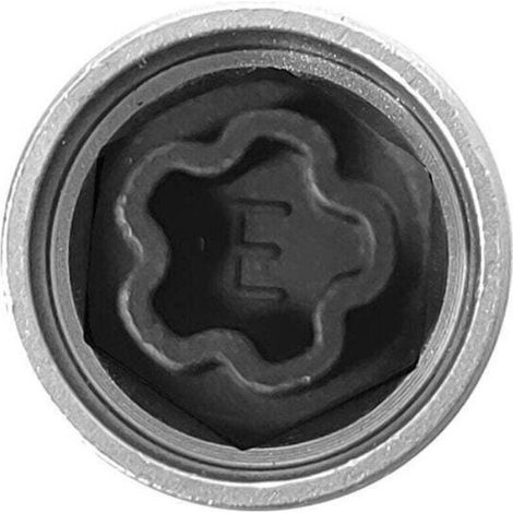 Clé À Douille Antivol - 17 mm - Pour Écrous De Roue De Sécurité Modèle 805/E - Compatible Véhicules Automobiles - 1 Pièce