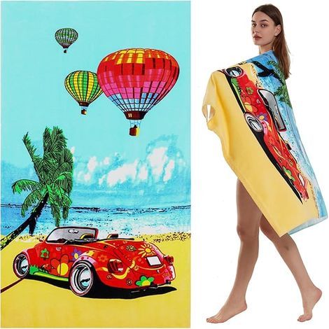 Serviette de plage surdimensionnée et douce en peluche (1/5)