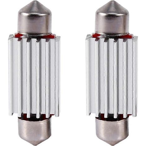 paire de spots LED 3014 de 39 mm pour intérieur de voiture (plafonnier, canapé), 12 V, blanc