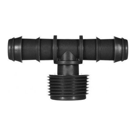 Te Goteo 16mm Salida Central Rosca Macho. Bolsa de 5 Unidades 16mm x 3/4"