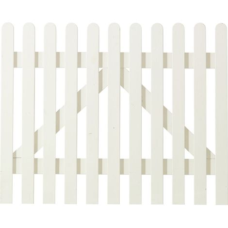 Plus Vorgartentor Retro 100 x 80 cm weiß Holzzäune