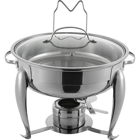 4L acier inoxydable réchaud plat réchaud buffet serveur Buffet et plus chaud