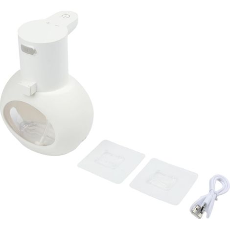 Automatic touchless foam soap dispenser, USB rechargeable, IPX5 waterproof, for kitchen, bathroom, office, hotel, school (bubbles) (1/5)