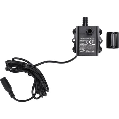 Fdit Petite Pompe Submersible pour Fontaine, 10 W, Débit Réglable, DC 12 V, étanche, 0 à 400 L/H pour Aquarium et Fontaine (1/5)