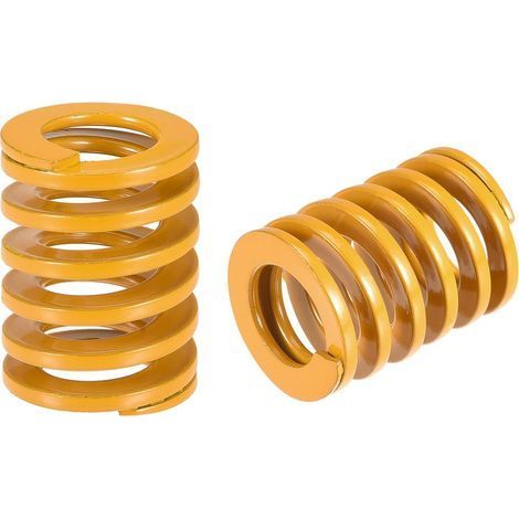 Matrice Ressort, 20mm OD 25mm Long 2Pcs Spiral Stamping Light Load Compression Die Ressorts pour Imprimante 3D Électrique Pièce, Jaune (1/5)