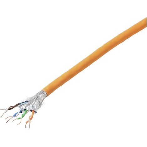 TRU COMPONENTS Cavo di rete CAT 7 S/FTP 4 x 2 x 0.24 mm² Certificato CPR-DCA Arancione 305 m (1/2)