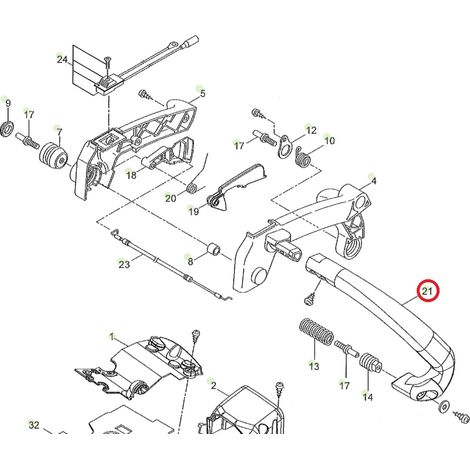 ORIGINAL ACTIVE Kettensägengriff Modelle 28.28 024142