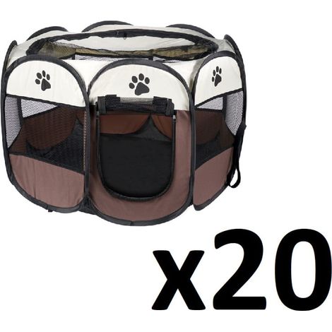Parc pour chien/chat 74x74x43cm - marron x 20 (1/5)