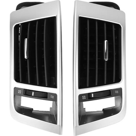 Grille de Ventilation de Tableau de Bord Central de Voiture Grille de Ventilation de Climatiseur pour Land LC200 2008-2015 Argent (1/2)