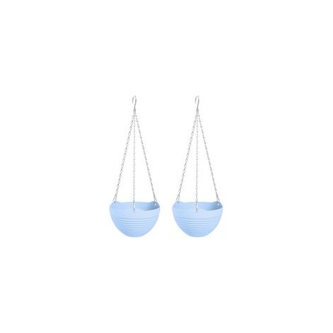 Lot de 2 petits pots de fleurs suspendus bleus (1/5)
