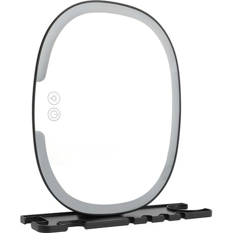 Miroir de douche lumineux antibuée pour le rasage, 3 modes d'éclairage, maquillage, miroir mural antibuée (1/5)
