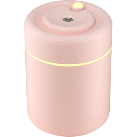 Humidificateur D'Air Usb 180Ml, Diffuseur D'Huiles Essentielles, Avec Veilleuse Led, Adapte A Une Utilisation En Voiture De Bureau A Domicile, Rose - Rose (1/5)