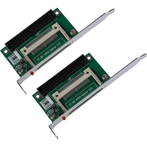 2x CF-Flash-Karte auf 40 Pins Ide 3,5-Zoll-Stecker-Konverter-Adapter mit Halterung (1/4)