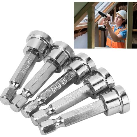 Embout de tournevis de positionnement spécial pour plaques de plâtre de 50 mm, tournevis pneumatique PH2 à butée croisée, tournevis magnétique (1/5)