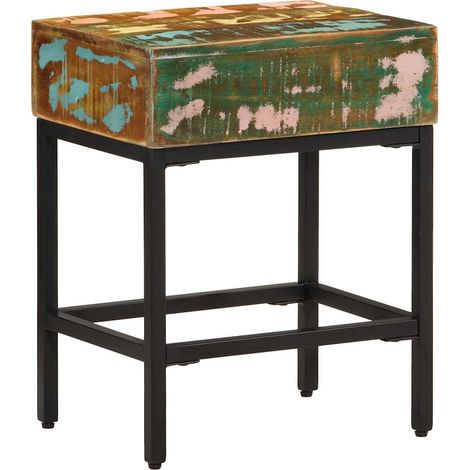 Table d'appoint-Table basse-Table Salon 40x30x51 cm Bois massif de récupération 448363 (1/5)