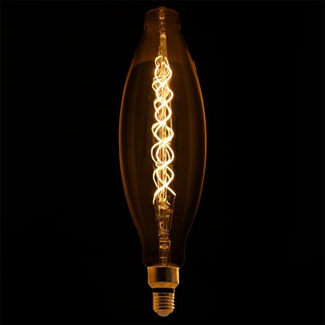Lampadina led filamento 8w vintage ambrata luce calda attacco E27 anfora CT-120 (1/2)