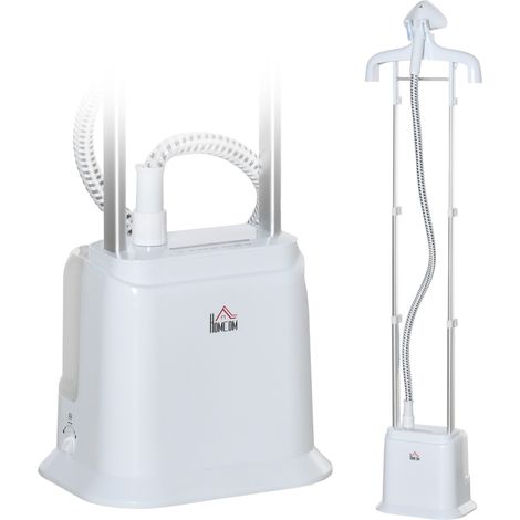 Upright Garment Clothes Steamer with 6 Steam Setting, 45s Fast Heat-up, 1.7L Water Tank and 35g/min steam flow, Wrinkle and Odour Remover Suitable for all Fabrics, 1960W, White
