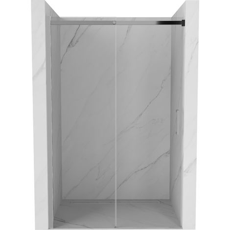 Mexen Omega ausziehbare Duschtür 130 cm, Transparent, Chrom - 825-130-000-01-00