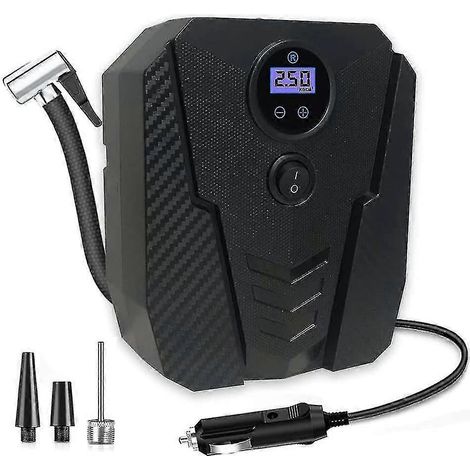 Gonfleur de pneus numérique 12 V, 150 psi, compresseur d'air électrique portable, pompe à pneus de voiture avec écran LCD et lampe torche LED (1/5)