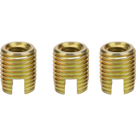 20 pièces inserts filetés autotaraudeurs en acier au carbone 302, accessoires M5x0,8 intérieur et M8x1,0 extérieur (1/5)