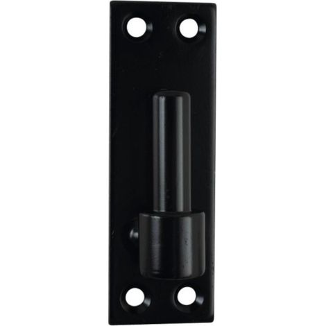 Torbel – Gond de porte sur platine droite Ø20 mm – Acier phorétique noir – 4 trous de fixation fraisés Ø6,5 mm – Dimensions 120 x 40 mm (1/3)