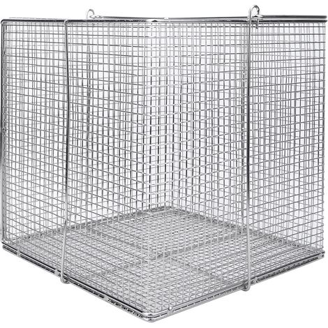 Panier de stérilisation d'instruments en acier inoxydable, fournitures de laboratoire, avec poignée, carré, 200 x 200 x 200 mm (1/5)
